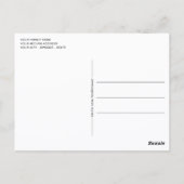 赤カスタム緑風化木板パターン ポストカード (裏面)