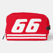 赤カスタム自動車競走スポーツトイレタリーバッグキット ドップキット (裏面)