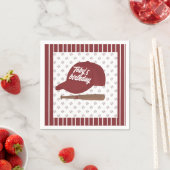 赤カスタム野球ナプキン スタンダードカクテルナプキン (インサイチュ)