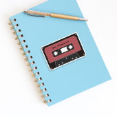 赤カセットテープのシール シール