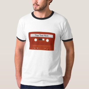 赤カセットテープカスタマイズ可能Tシャツ Tシャツ