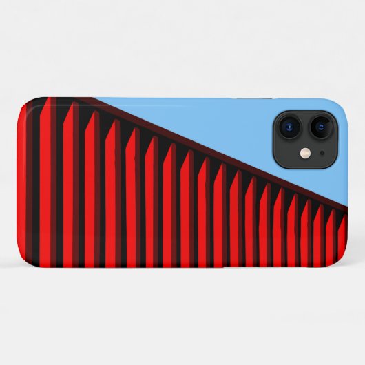 赤カッコいいと青のパターン Case-Mate iPhoneケース (裏面(横))