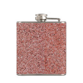 赤カッコいい大理石、石 – パーソナライズされた フラスク (裏面)