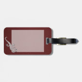 赤カッコいい白トカゲ銀の金属効果 ラゲッジタグ (裏面横)