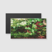 赤カッコいい緑の花のアートパターン。自然概念 (正面/裏面)