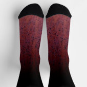赤カッコいい茶色の黒さびグラデーションメタルパティーナ ソックス (上部)