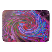 赤カッコいい、青、ピンクの抽象芸術フローラ旋回 バスマット (正面)