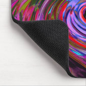 赤カッコいい、青、ピンクの抽象芸術フローラ旋回 マウスパッド (コーナー)