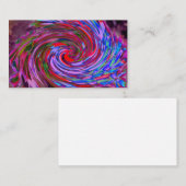 赤カッコいい、青、ピンクの抽象芸術フローラ旋回 名刺 (正面/裏面)