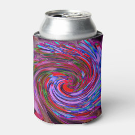 赤カッコいい、青、ピンクの抽象芸術フローラ旋回 缶クーラー