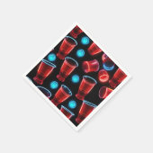 赤カップビールバッシュ スタンダードカクテルナプキン (角)