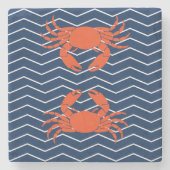 赤カニの石コースター ストーンコースター (正面)