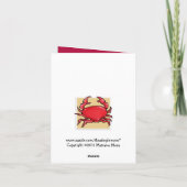 赤カニ砂ありがとうノートカード サンキューカード (裏面)