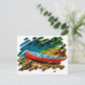 赤カヌー ポストカード (スタンド正面)