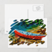 赤カヌー ポストカード (正面/裏面)
