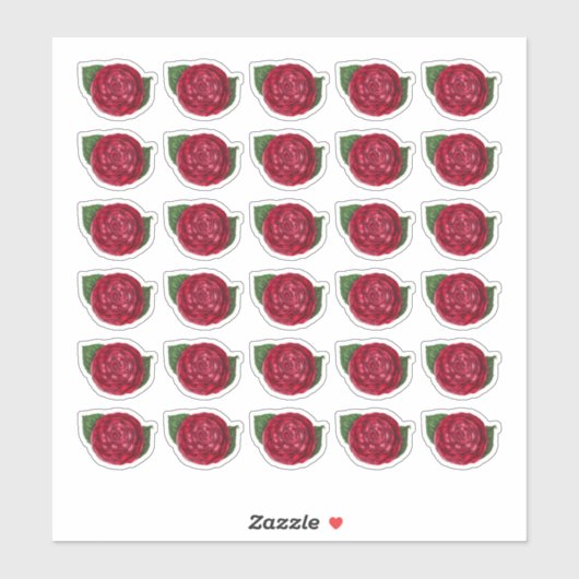 赤カメリア シール (シート)