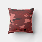 赤カモフラージパターン クッション (裏面)