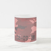 赤カモフラージパターン フロストグラスマグカップ (中央)