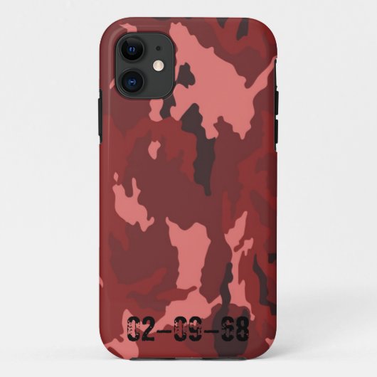 赤カモフラージパターン Case-Mate iPhoneケース (裏面)