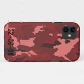 赤カモフラージパターン Case-Mate iPhoneケース (裏面(横))