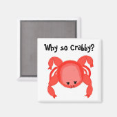 赤カユーモアのあるニ マグネット (正面/裏面)