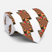 赤カラフルい喜び:イチゴ万華鏡のように千変万化するパターンアート ネクタイ (ロール)