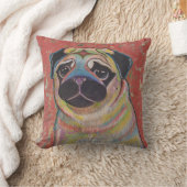 赤カラフルい背景を塗る クッション (ブランケット)