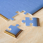 赤カラフルい花の間に止まるブルーバード ジグソーパズル (側面)