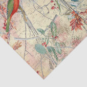 赤カラフルい花を歌う鳥 薄葉紙 (詳細)