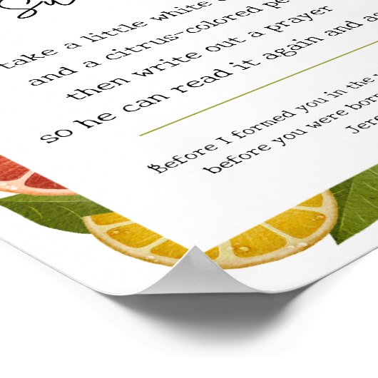 赤カラフルちゃんシャワーサイン用かんきつ祈りの言葉 ポスター (角)