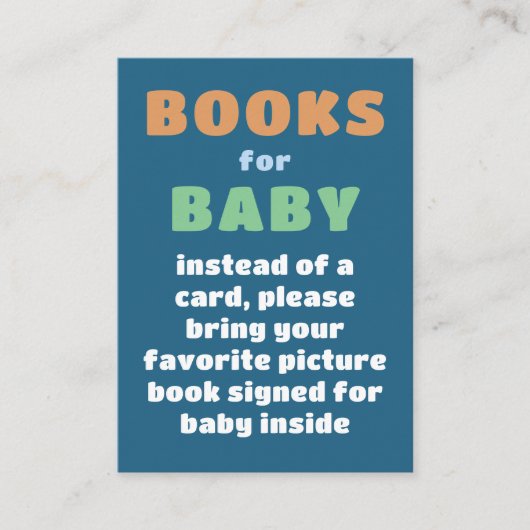 赤カラフルちゃんシャワー用おもしろい本 エンクロージャーカード (正面)