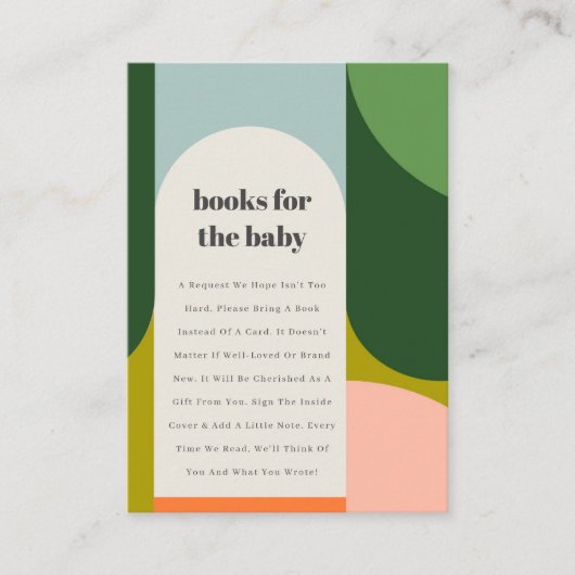 赤カラフルちゃんシャワー用グルーヴレトロアーチブック エンクロージャーカード (正面)