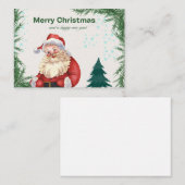 赤カラフルと緑のメリークリスマスグリーティングカード ノートカード (正面/裏面)