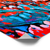 赤カラフルと青の魔法の森 ポスター (角)