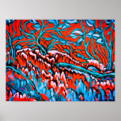 赤カラフルと青の魔法の森 ポスター (正面)