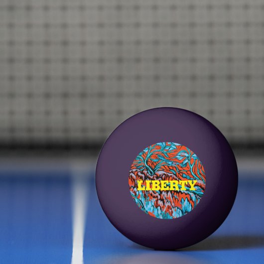 赤カラフルと青の魔法の森 卓球ボール (ネット)