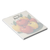 赤カラフルと黄色のリンゴパーソナライズされた ノートパッド (アングル)