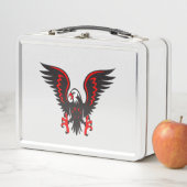 赤カラフルと黒のワシ メタルランチボックス (インサイチュ)