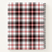 赤カラフルと黒の格子模様 ノートブック (裏面)