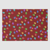 赤カラフルのクリスマスライト 薄葉紙 (正面)