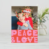 赤カラフルはっきりしたピンクの写真(Peace & Love Red) シーズンカード (スタンド正面)