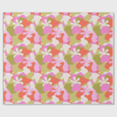 赤カラフルオレンジ、緑、紫抽象芸術アート ラッピングペーパー (フラット)