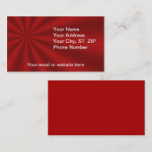 赤カラフルスターバスト名刺 名刺 (正面/裏面)