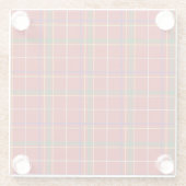 赤カラフルタータンチェックプレイド ガラスコースター (裏面)