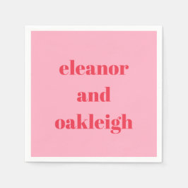 赤カラフルピモダンクシンプル結婚ズカスタム スタンダードカクテルナプキン