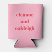 赤カラフルピモダンクシンプル結婚ズカスタム 缶クーラー (正面)