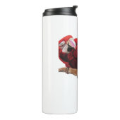 赤カラフルマカオ水絵画色デザイン タンブラー (回転左)