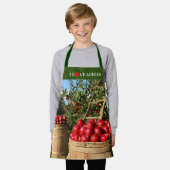 赤カラフルリンゴ果樹園 エプロン (着用した状態)