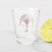 赤カラフルワインを飲むマコーパロッツ ショットグラス (裏面)