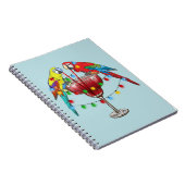 赤カラフルワインを飲むマコーパロッツ ノートブック (右側)